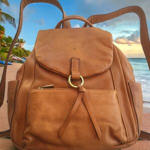 Genuine Italian Leather Caramel Back Pack